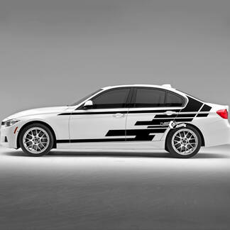 Paar BMW motorkapdeuren zijstrepen Rally Motorsport geometrie graphics vinyl sticker sticker F30 G20
