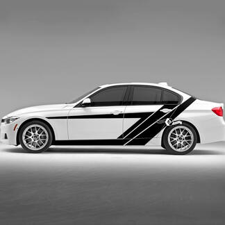 Paar BMW motorkap deuren zijstrepen Rally Motorsport geometrie lijnen vinyl sticker sticker F30 G20
