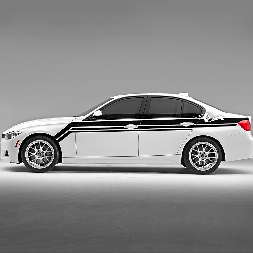 Paar BMW motorkap deuren zijstrepen Rally Motorsport achterspatbord vinyl sticker sticker F30 G20
