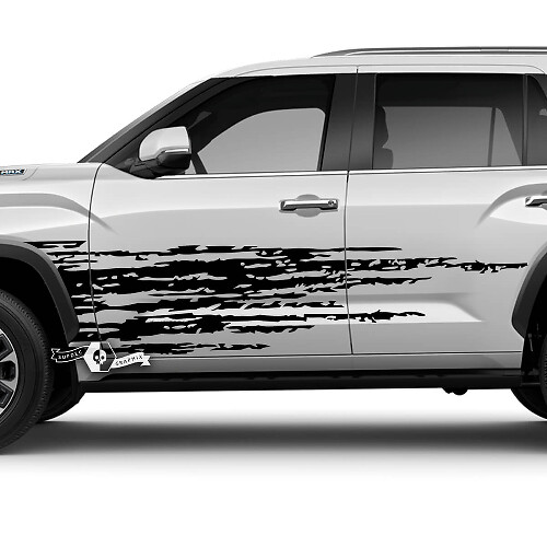 Paar Toyota Sequoia voor achterspatbord Wrap Splash Dazzle Paint vernietigde vinylstickers sticker geschikt voor Toyota Sequoia
