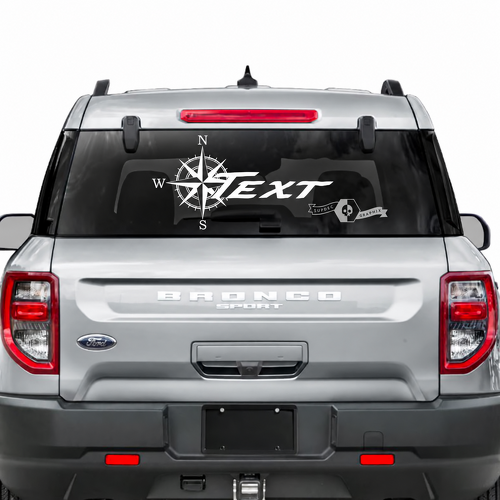 Musclecar horse achterruit kompas logo grafische stickers stickers

