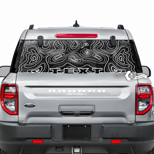 Musclecar horse achterruit topografische kaart logo wrap grafische stickers stickers
