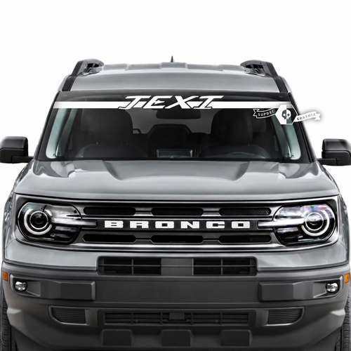 Aangepaste tekst voorruit raamslogo strepen graphics decals stickers voor musclecar paard