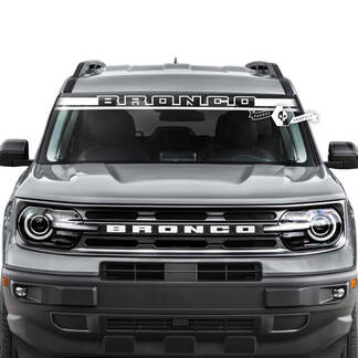 Ford Bronco voorruit voorruit logo trim strepen grafische stickers
