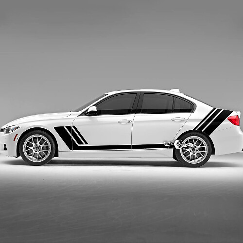 Paar BMW deuren lijnen zijstrepen Rally Motorsport Trim Vinyl Decal Sticker F30 G20
