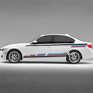 Paar BMW deuren omhoog zijstrepen Rally Motorsport Trim Vinyl Decal Sticker F30 G20 M kleuren
