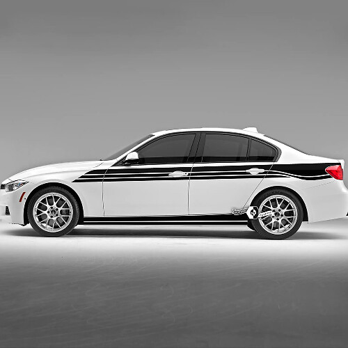 Paar BMW deuren lijnen omhoog zijstrepen Rally Motorsport Trim Vinyl Decal Sticker F30 G20
