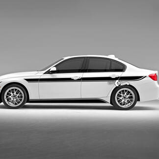 Paar BMW deuren omhoog strepen zijkant Rally Motorsport trim en rocker paneel vinyl sticker sticker F30 G20
