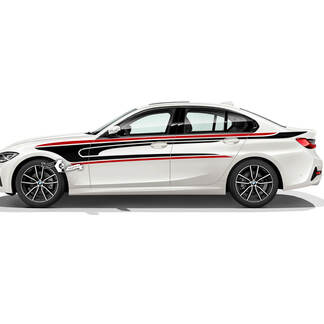 Paar BMW deuren omhoog zijkant Rally Motorsport vinyl sticker strepen sticker F30 G20 2 kleuren
