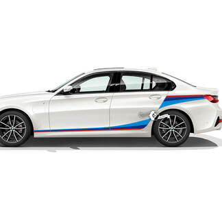 Paar BMW deuren zijkant achterspatbord strepen Rally Motorsport Trim vinyl sticker sticker F30 G20 M kleuren
