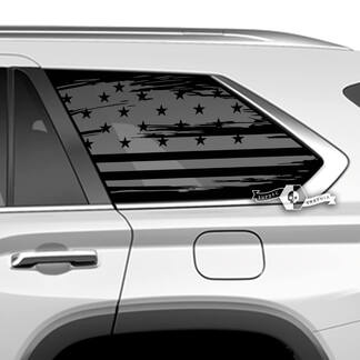 Paar Toyota Sequoia achterruit USA vlag vernietigd Wrap Vinyl Stickers sticker geschikt voor Toyota Sequoia
