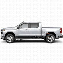 Angular Lightning Deur- & Rocker Panel Vinyl Strepen voor Chevrolet Silverado 1500 T1XX 2019-2026_2