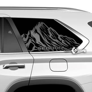 Paar Toyota Sequoia achterruit bergen logo vinyl stickers sticker geschikt voor Toyota Sequoia
