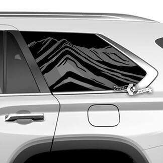 Paar Toyota Sequoia deur zijruit bergen vinyl sticker stickers passen op Toyota Sequoia

