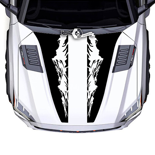 Toyota Sequoia Hood Mountains Double Split Vinyl Stickers Decal geschikt voor Toyota Sequoia

