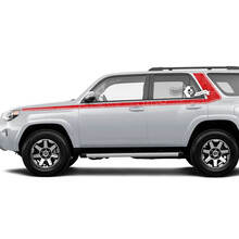 Lichaam strepen lijnen topografische stijl zijruit vinyl sticker sticker geschikt voor Toyota 4Runner 13-24 TRD vijfde gen 2
 2