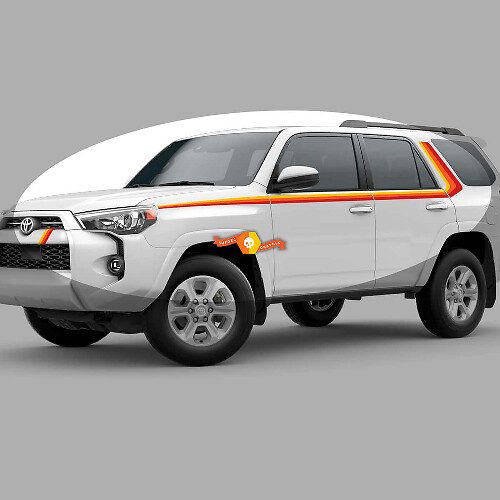 40e Verjaardag Vintage Stijl Zijkanten Strepen Vinyl Decal Kit voor Toyota 4Runner