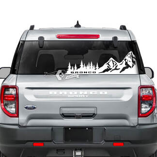 Ford Bronco achterruit Forest Mountain vinyl graphics stickers
