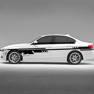 Paar BMW deuren lijnen omhoog kant strepen Rally Motorsport Trim moderne Vinyl sticker Sticker F30 G20
