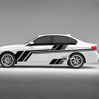 Paar BMW deuren lijnen omhoog zijstrepen Rally Motorsport moderne lijnen vinyl sticker sticker F30 G20
