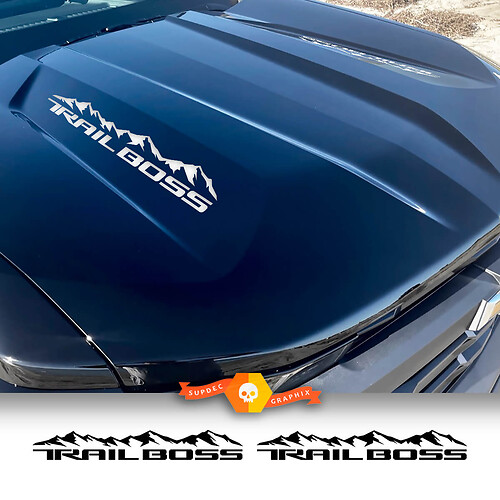Paar Chevy Colorado Trail Boss Mountains Hood Spear Vinyl Decal Stickers
