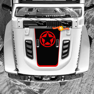 Jeep Wrangler Hood Decal militaire ster Vinyl Stickers Truck 2 kleuren
