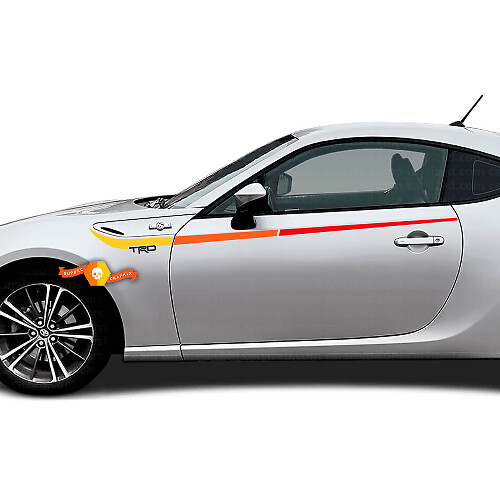 TRD Vintage Stijl Zijstrepen Vinyl Sticker Voor Toyota GT86
