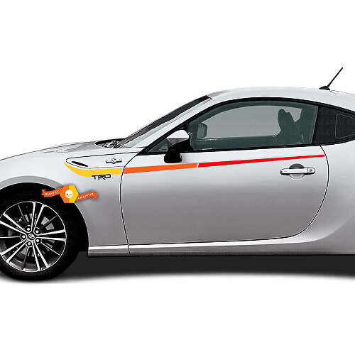 TRD Vintage Stijl Zijkant Strepen Vinyl Decal Kit Voor Toyota GT86