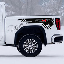 Paar GMC GM Sierra 1500 AT4X Graphics off-road 4x4 stickers Stickers 2 kleuren
 2