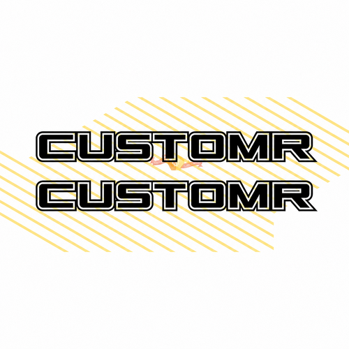CUSTOMR Double Outline Bed Lettering Pair Laadbakzijde Vinylsticker voor Ford F-250 F-350