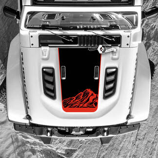 Jeep Wrangler Hood Decal Bergen Vinyl Stickers Motorkap 2 kleuren
