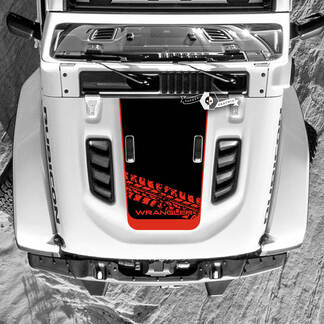 Jeep Wrangler Hood Tire Track Wrap Vinyl Decal Stickers 2 kleuren
