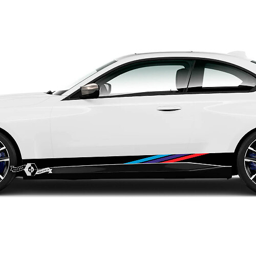 Paar BMW M2 M240 G42 F22 F87 M Performance Rocker Panel Side Stripes Deuren Streep Vinyl Decal Sticker
