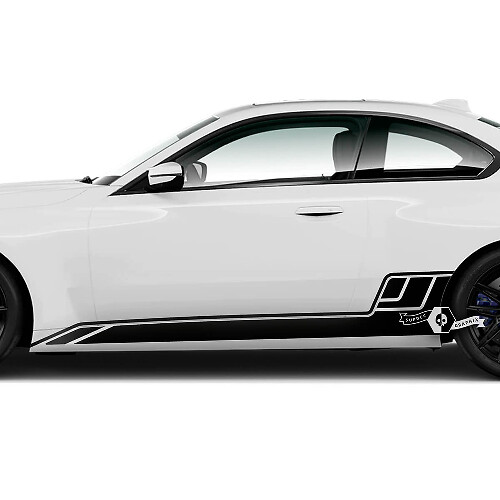 Paar BMW M2 M240 G42 F22 F87 M Performance Rocker Panel Side Stripe Doors Stripe Vinyl Decal Sticker
