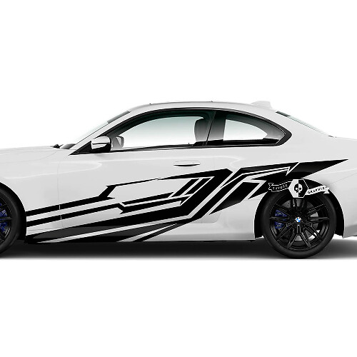Paar BMW M2 M240 G42 F22 F87 M Performance Wrap Splash Side Fender Deuren Vinyl Decal Sticker
