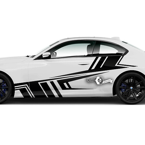 Paar BMW M2 M240 G42 F22 F87 M Performance Wrap Splash Side Fender Deuren Lijnen Vinyl Decal Sticker
