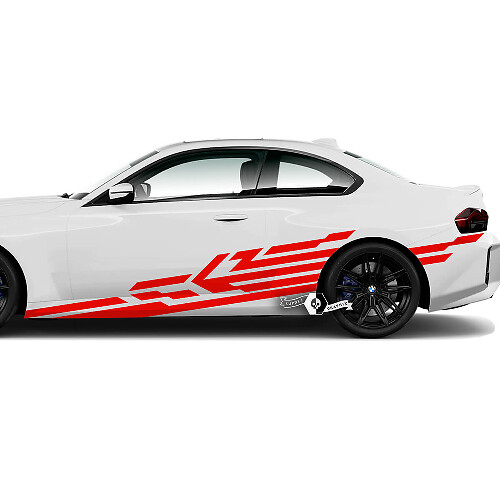 Paar BMW M2 M240 G42 F22 F87 M Performance Wrap Splash Side Fender Deuren Lijnen Bed Vinyl Decal Sticker
