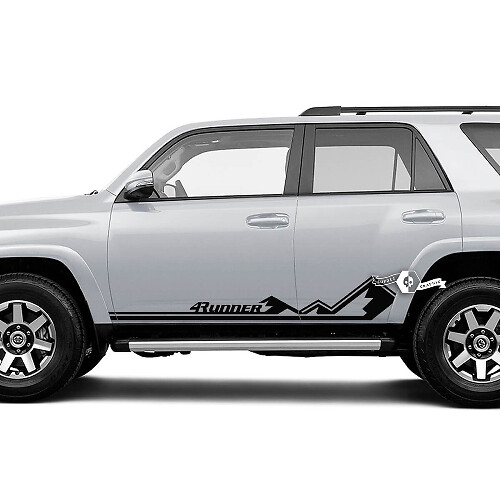 Paar 4Runner Zijdeur Vinyl Bergen Rocker Panel Streep Vinyl Decals Stickers voor Toyota 4Runner TRD
