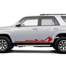 Paar 4Runner Zijdeur Vinyl Bergen Rocker Panel Streep Vinyl Decals Stickers voor Toyota 4Runner TRD
 2