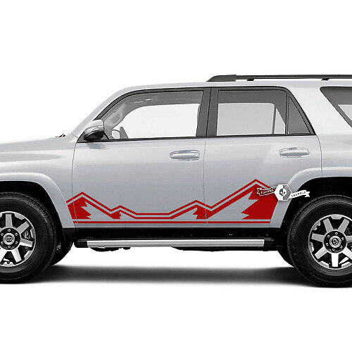 Paar 4Runner Zijdeur Vinyl Bergen Rocker Panel Trim Vinyl Decals Stickers voor Toyota 4Runner TRD
