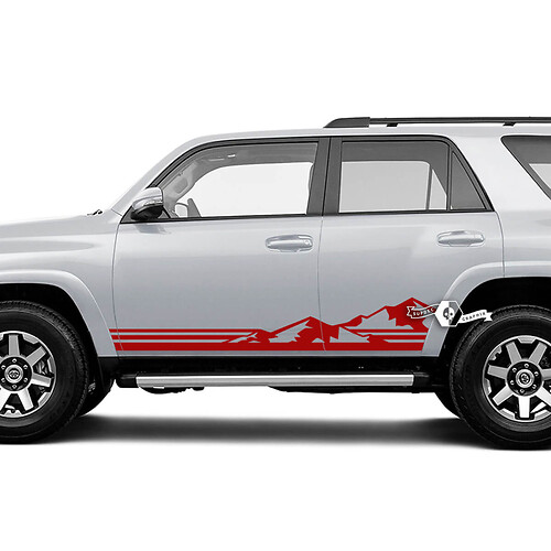 Mountain Peaks Strepen Zijkant Vinyl Decal Sticker voor Toyota 4Runner