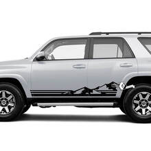 Paar 4Runner Zijdeur Vinyl Bergen Rocker Panel Lijnen Streep Vinyl Decals Stickers voor Toyota 4Runner TRD
 2
