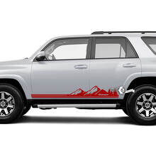 Paar 4Runner Zijdeur Vinyl Bergen Bos Rocker Panel Lijnen Streep Vinyl Decals Stickers past Toyota 4Runner TRD
 2