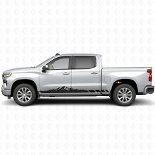 Bergtopografische Deur- en Rocker Panel Vinyl Strepen voor Chevrolet Silverado 1500 T1XX 2019-2026_2