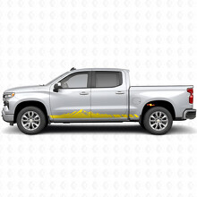 Bergtopografische Deur- en Rocker Panel Vinyl Strepen voor Chevrolet Silverado 1500 T1XX 2019-2026_3