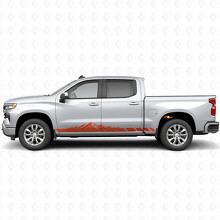 Bergtopografische Deur- en Rocker Panel Vinyl Strepen voor Chevrolet Silverado 1500 T1XX 2019-2026_4