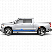 Bergtopografische Deur- en Rocker Panel Vinyl Strepen voor Chevrolet Silverado 1500 T1XX 2019-2026_5