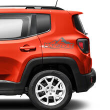 Aangepaste tekst bergen achterste zijspatbord vinylstickers sticker set voor Jeep Renegade 3