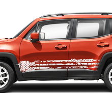 Paar Jeep Renegade Side Rocker Panel Flag USA Vernietigde Grafische Vinyl Decals Sticker
 2