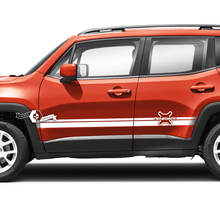 Paar Jeep Renegade zijdeuren Streeplogo Trim Grafische Vinylstickers
 2